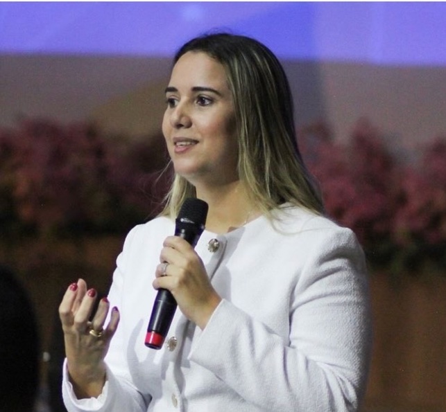 Cristiane Barreto speaking at Western Connecticut State University